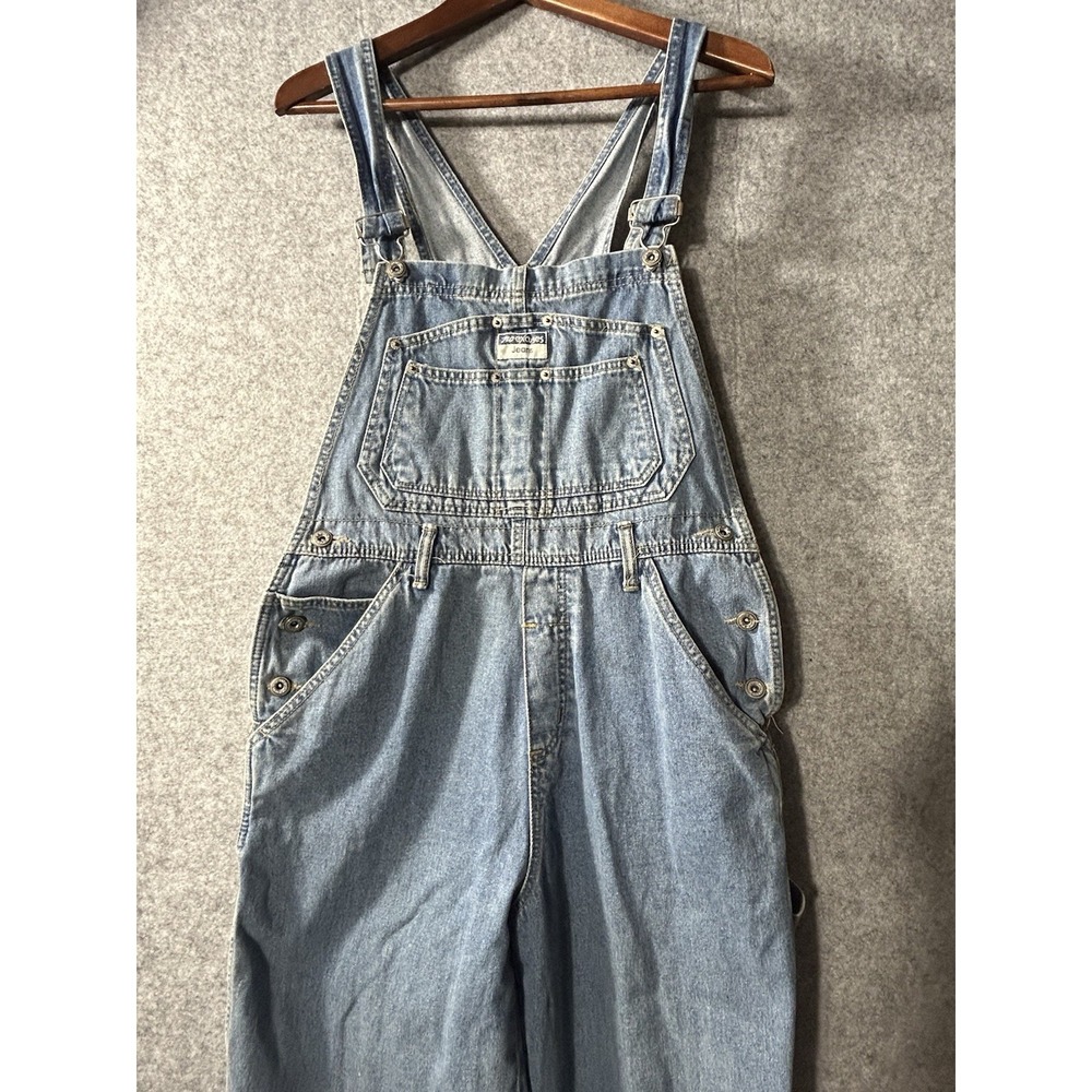 Vintage 90s No Excuses Women's Medium Light Wash Baggy Carpenter Bib Overalls